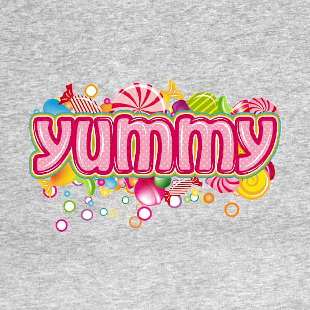 Simply delicious candy-colored sugar-sweet typography by Kisho